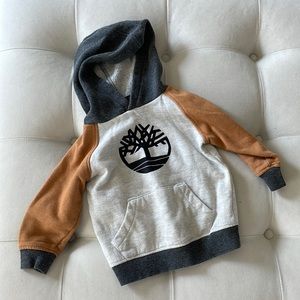 Timberland Neutral Hooded Logo Sweatshirt